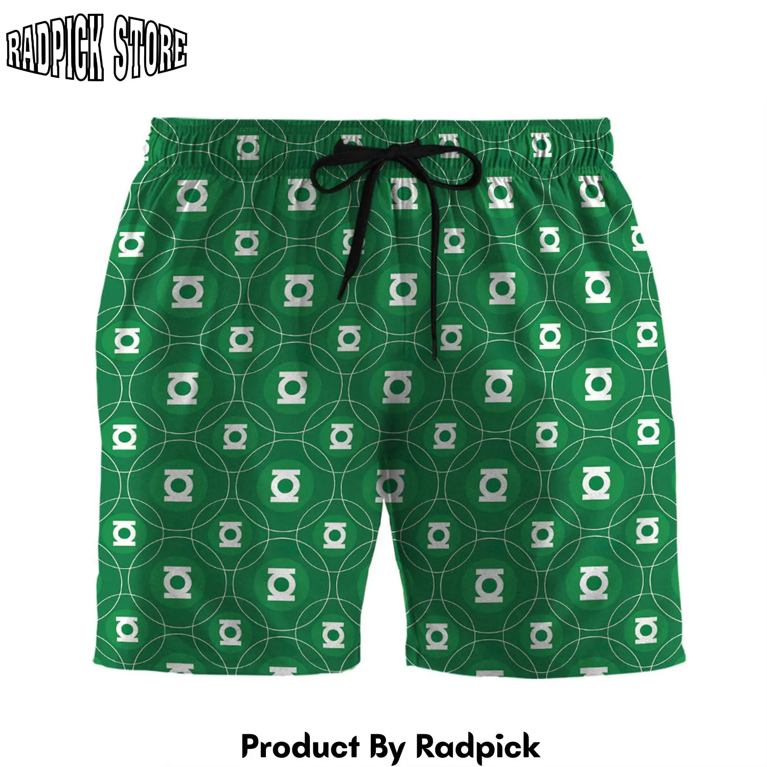 Radpick 3d green lantern custom men short rp631475